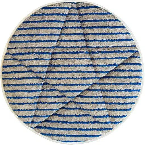 15" Micro Fiber Pad with Blue Scrubbing Strips | Trinity OP Machine | Encap cleaning pad - Cleaning Supply Warehouse