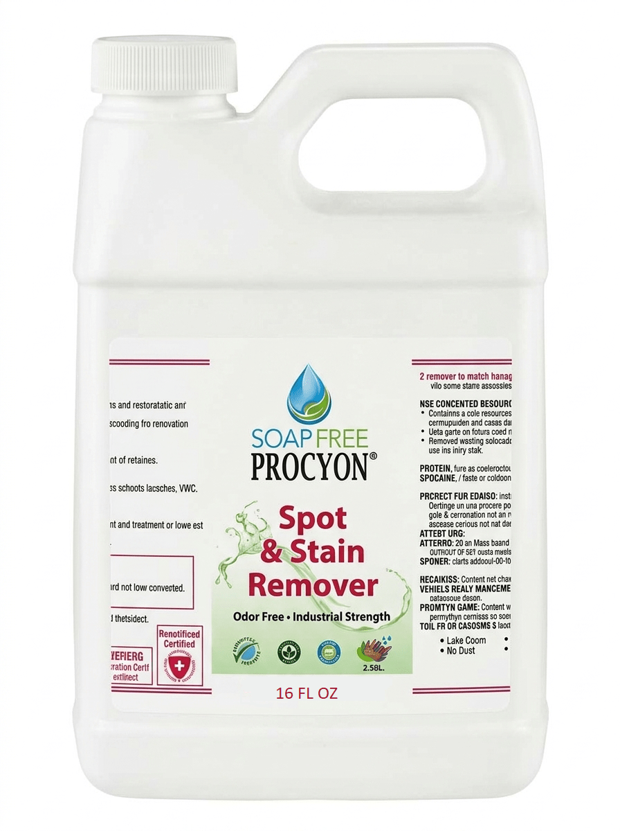 Procyon - Soap Free Spot & Stain Remover - Carpet Cleaning Chemical - Natural Cleaner - Odor Free - Cleaning Supply Warehouse