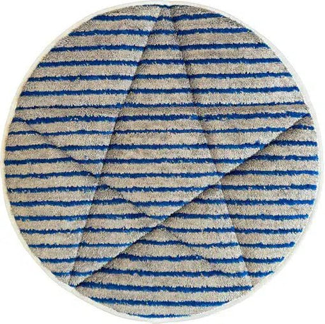 15" Micro Fiber Pad with Blue Scrubbing Strips | Trinity OP Machine | Encap cleaning pad - Cleaning Supply Warehouse