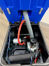 US Products Cobra extractor showing the vac motor, heater and solution pump.