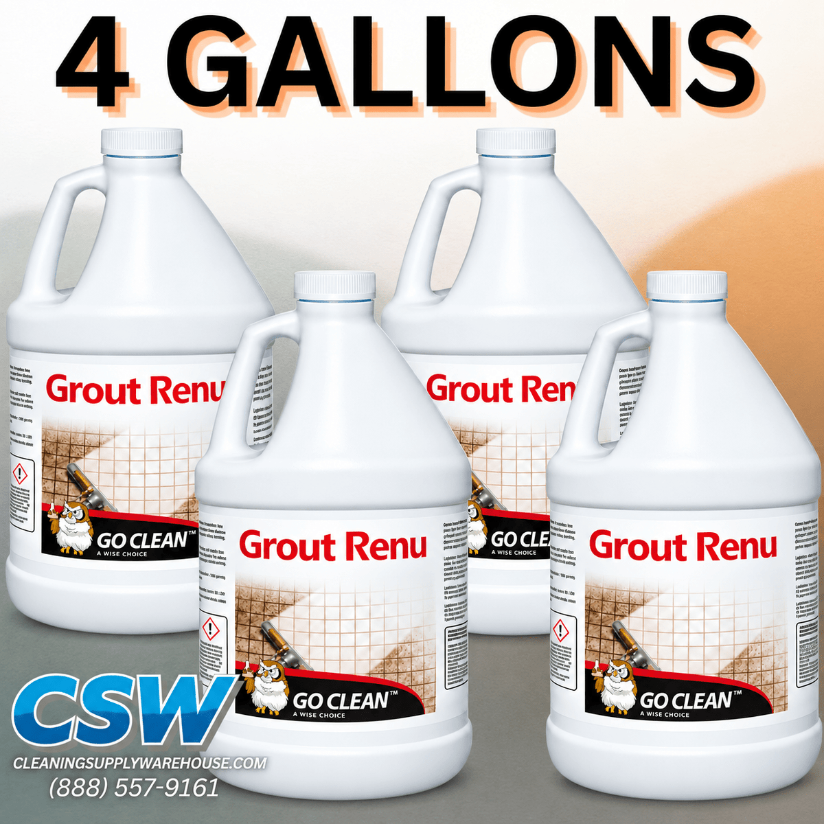 Grout Renu | Tile & Grout Cleaner | High Tech Tile Cleaning Chemical | Safer Formula - Cleaning Supply Warehouse