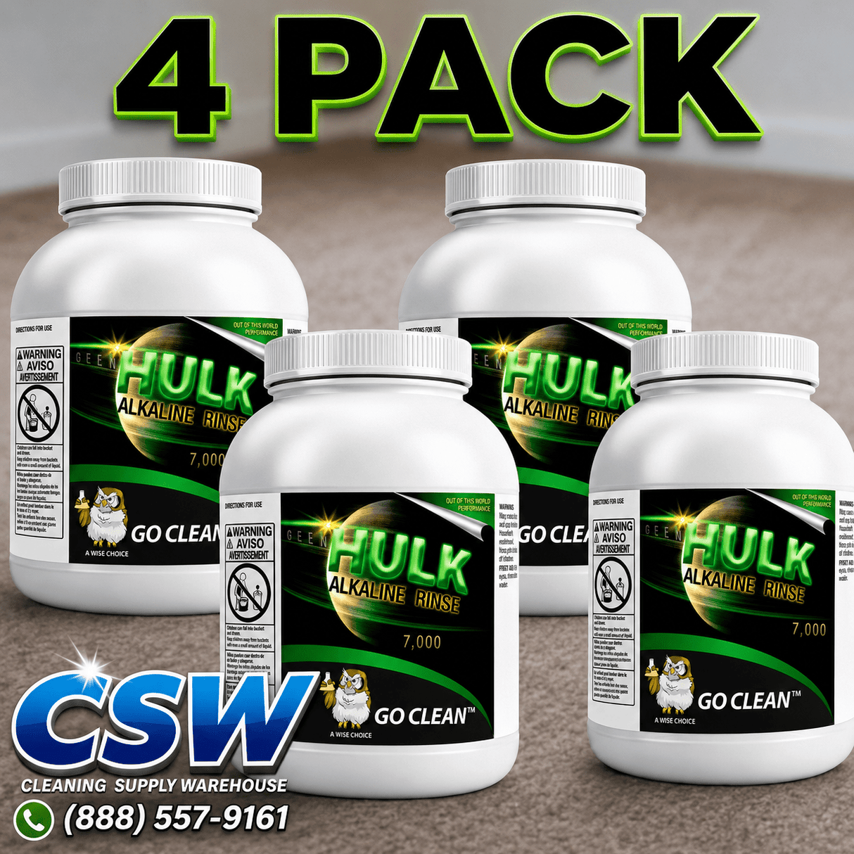 Hulk Alkaline Rinse - Carpet Cleaning Fiber Rinse - Best Fiber Rinse on The Market! - Cleaning Supply Warehouse
