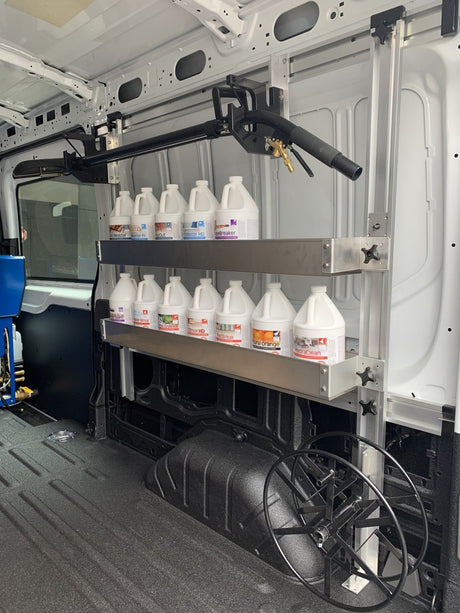 Hydramaster Hydrashelf | Adjustable Truck Mount Shelving Kit | Fully Customizable - Cleaning Supply Warehouse