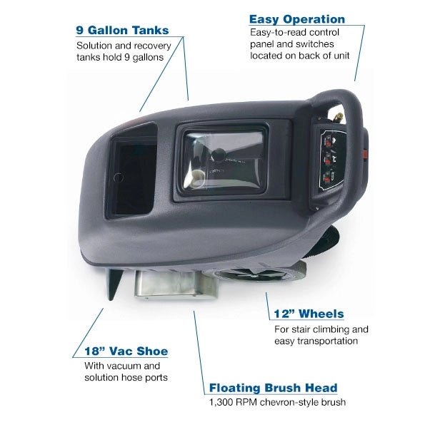 Powr-Flite Prowler | PFX900S | Self-Contained Carpet Cleaning Machine Extractor | 9 Gallon - Cleaning Supply Warehouse