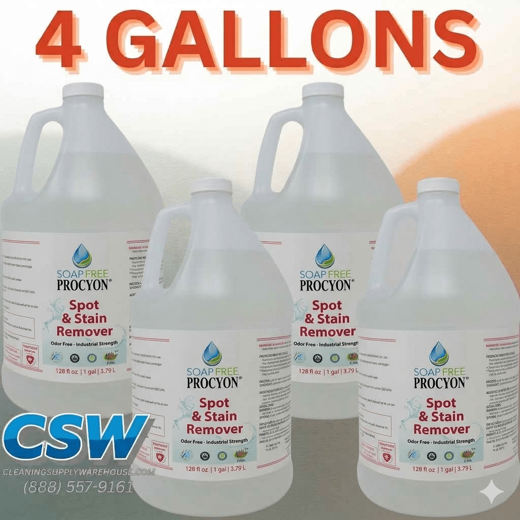 Procyon - Soap Free Spot & Stain Remover - Carpet Cleaning Chemical - Natural Cleaner - Odor Free - Cleaning Supply Warehouse