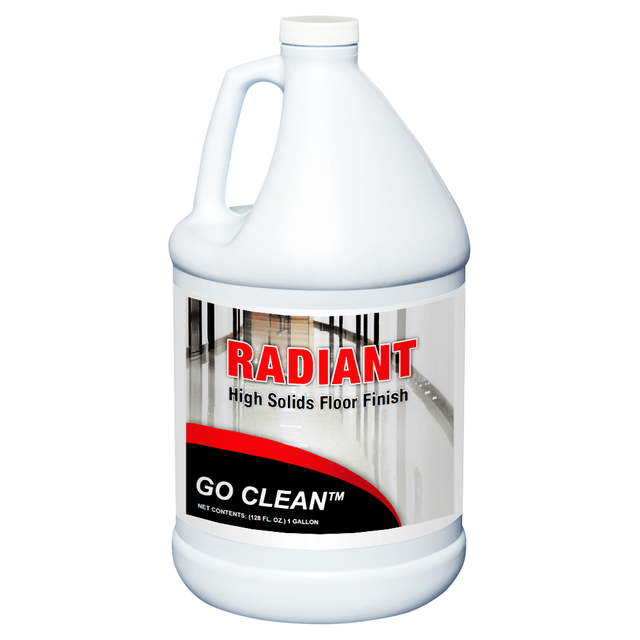 RADIANT Liquid Floor Wax | Go Clean Chemical | High Solids Glossy Floor Finish - Cleaning Supply Warehouse