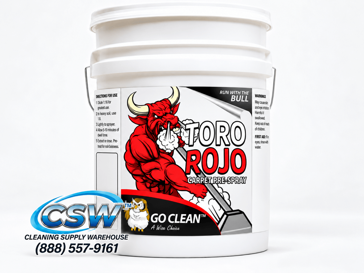 Toro Rojo Carpet Pre Spray - Heavy Duty Carpet Cleaning Chemical - Traffic Lane Cleaning Chemical - Cleaning Supply Warehouse